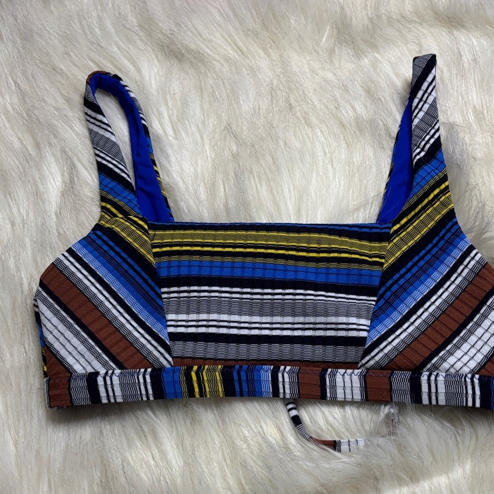 Becca By Rebecca 
Striped Bikini Top 
Sporty Bralette